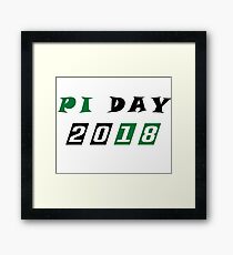 Pi Day 2018 - Funny T-Shirt - Pi Day Shirt - Pi Day Gifts - Math Teacher Gift - Math T Shirt - Math Professor Gift- Math Student Framed Print