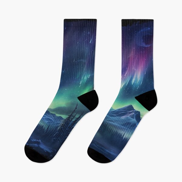 Item preview, Northern Light Aurora Borealis Scenery Mountains Rivers Trees designed and sold by NLTees.