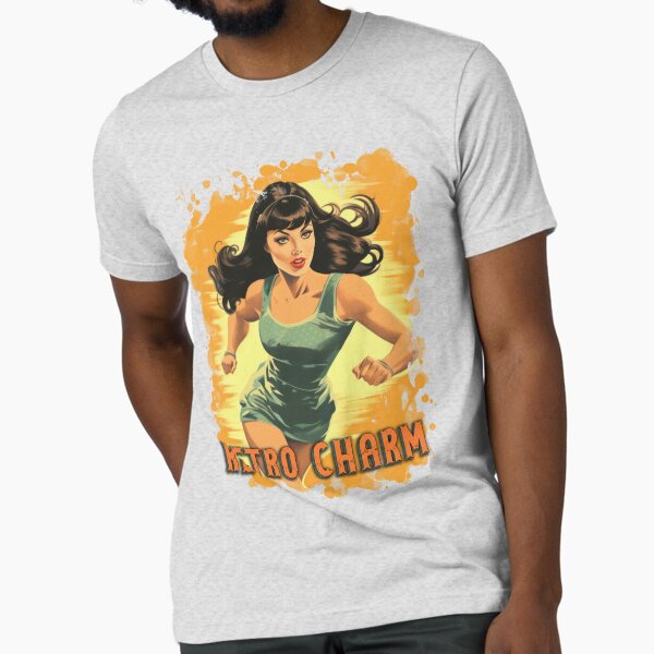 Retro woman, " RETRO CHARM" Tri-blend T-Shirt