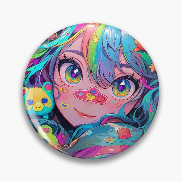 Item preview, Kawaii Rainbow Harajuku Anime Girl designed and sold by bubblegoth.