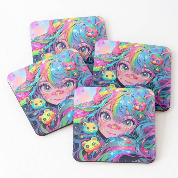Item preview, Kawaii Rainbow Harajuku Anime Girl designed and sold by bubblegoth.