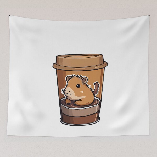 Item preview, Artful Capyccino: Caffeine & Cuteness designed and sold by Mechanical-Artt.