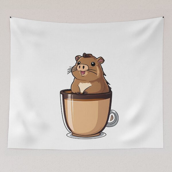 Item preview, Capybara Coffee Serenity designed and sold by Mechanical-Artt.