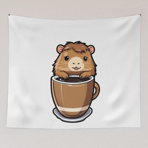 Item preview, Capyccino Cheers: Coffee & Capybaras designed and sold by Mechanical-Artt.