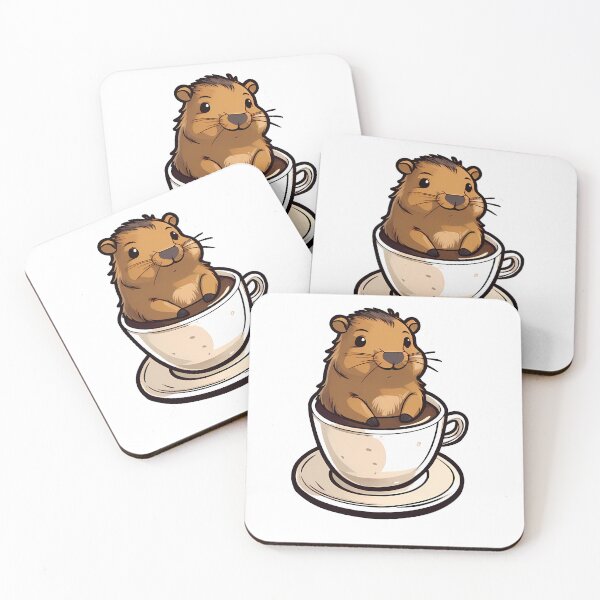 Item preview, Coffee & Capybara Bliss designed and sold by Mechanical-Artt.