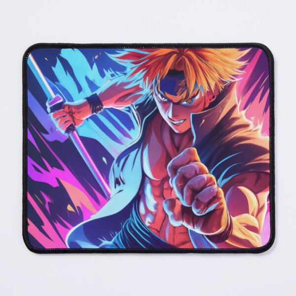 Item preview, "Neon Battle Stance: Anime Gojo in Fight Mode" designed and sold by AyushAIImage01.