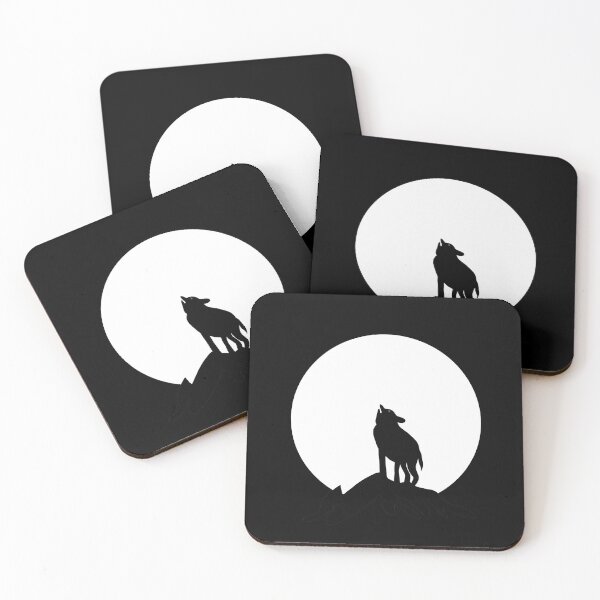 Item preview, wolf howling at the moon designed and sold by GoodNoodThrift.