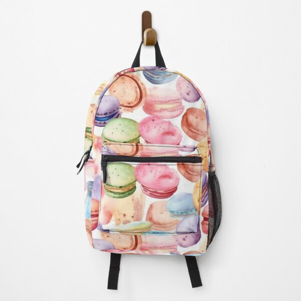 Item preview, Colorful macarons watercolor seamless pattern designed and sold by MiraCleAI.