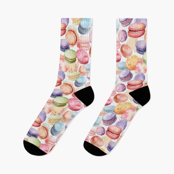 Item preview, Colorful macarons watercolor seamless pattern designed and sold by MiraCleAI.