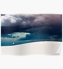 Stormy Evening at White Sands National Monument Poster