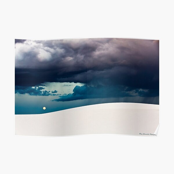 Stormy Evening at White Sands National Monument Poster