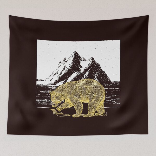Item preview, Grizzly in the Mountain gift for husband, boyfriend or friends designed and sold by DSoriaDesign.