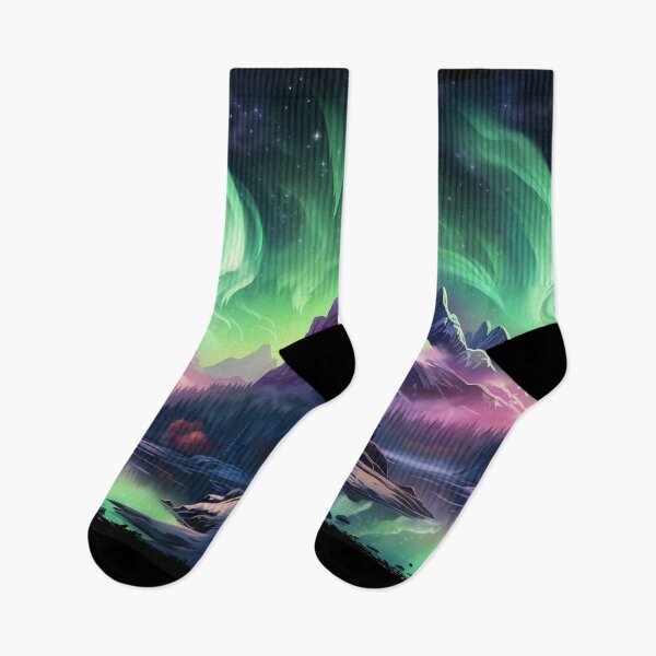 Item preview, Northern Light Aurora Borealis Scenery Mountains Rivers Trees designed and sold by NLTees.