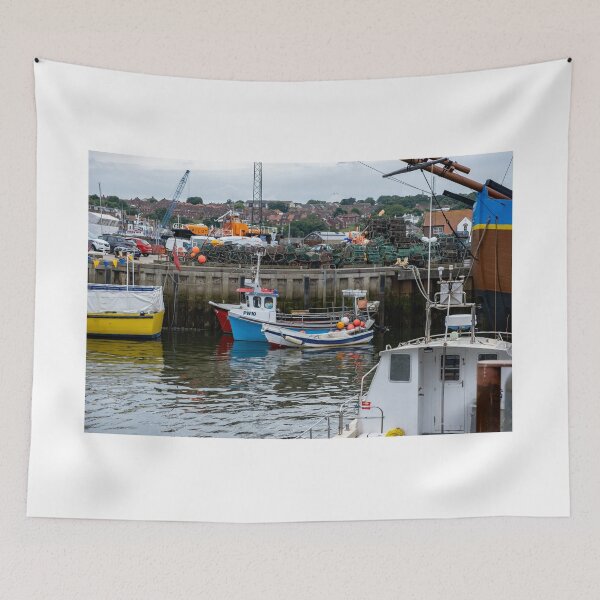Item preview, Fishing boats in Whitby Harbour designed and sold by yackers1.