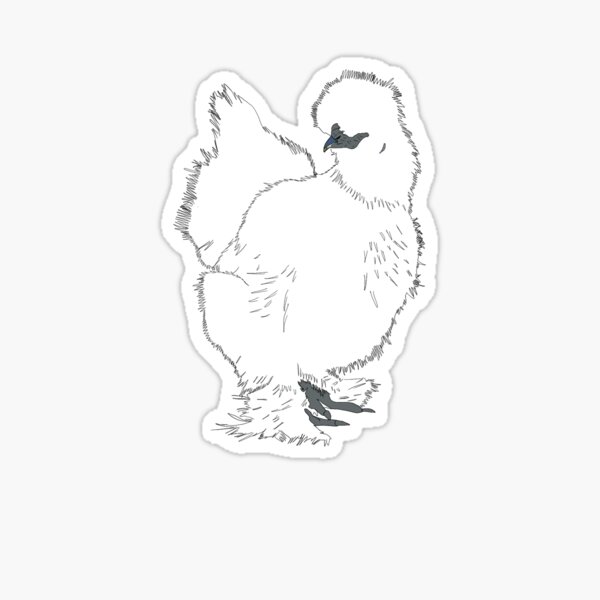 Silkie Chicken Sticker