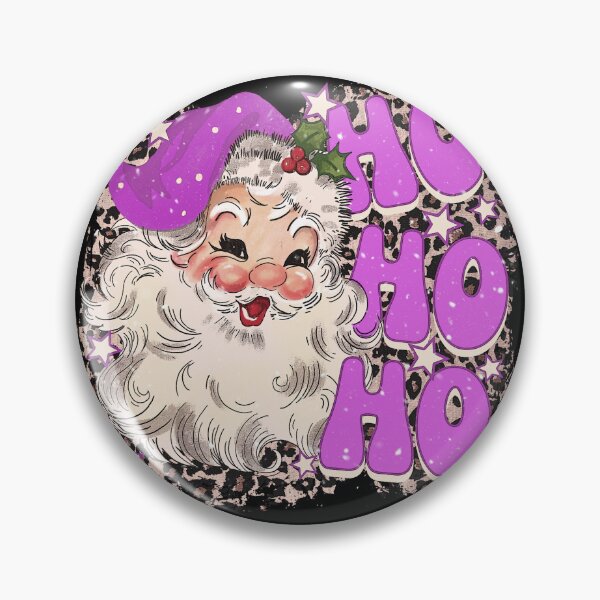 Item preview, Purple Groovy Santa 'Ho Ho Ho' Retro Typography designed and sold by ElLocoMus.