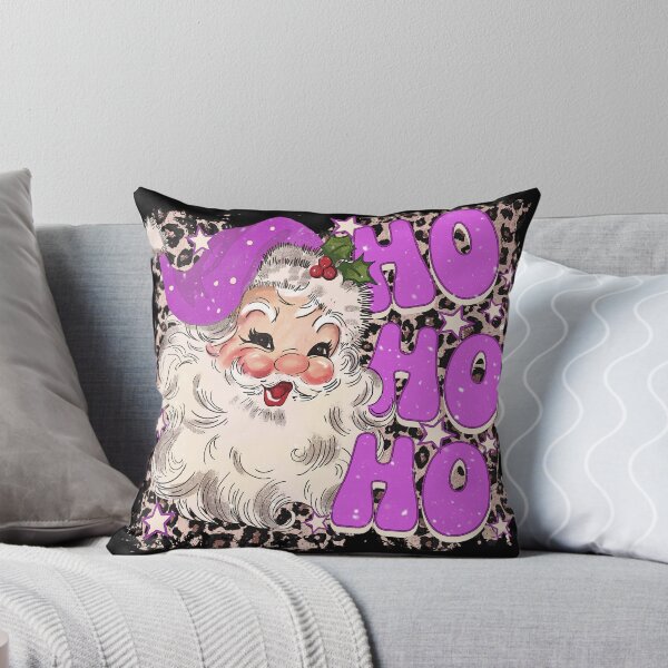 Item preview, Purple Groovy Santa 'Ho Ho Ho' Retro Typography designed and sold by ElLocoMus.