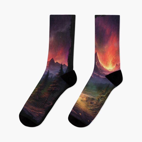 Item preview, Northern Light Aurora Borealis Scenery Mountains Rivers Trees designed and sold by NLTees.