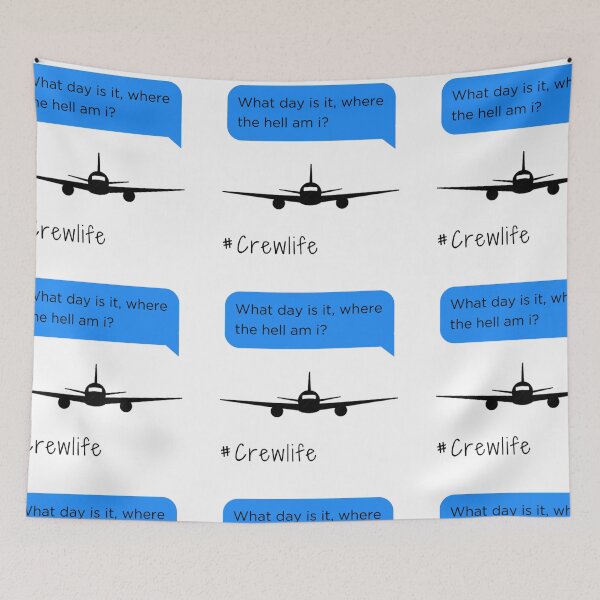 Item preview, What day is it, where the hell am I - aviation plane cabin crew twitter bumper message sticker pack designed and sold by ZoesJoy.