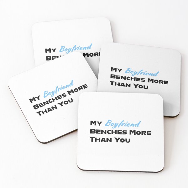 Item preview, My Boyfriend Benches more Than You. Blue Gym Couple Sticker designed and sold by PMCreative.