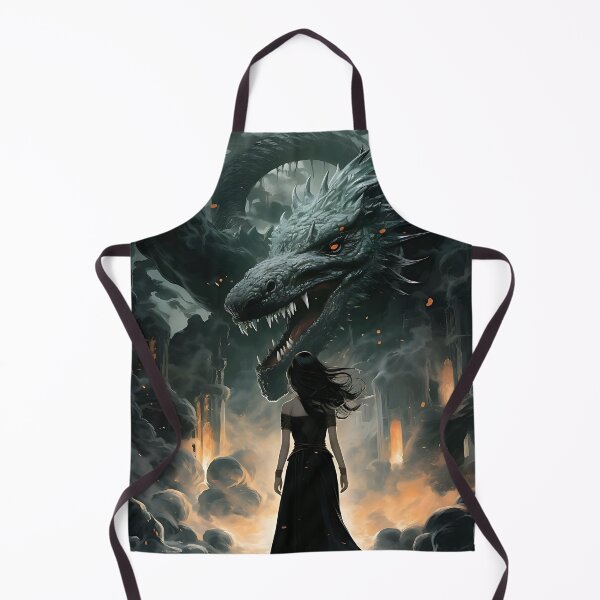 Item preview, In the face of the beast: woman in despair before the dragon designed and sold by ArrangedDesigns.