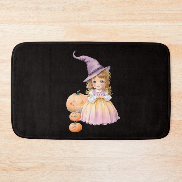 Item preview, Watercolor Hand Drawn Little Witch and Halloween Pumpkin designed and sold by BloomCatB.