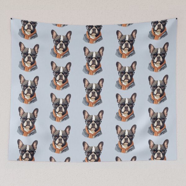 Item preview, Hipster French Bulldog designed and sold by ZombieLH.