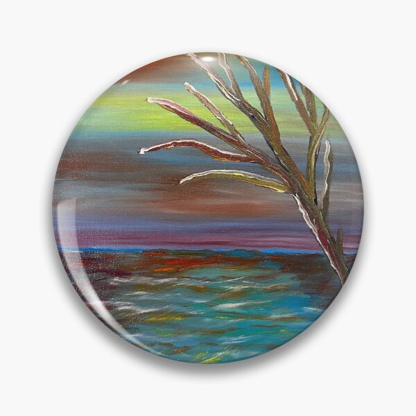 Item preview, Red sun over tree and water designed and sold by Jackiekatz1.