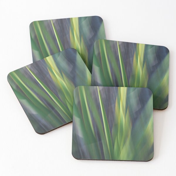 Item preview, Green Blades Blue Angles - Abstract Photograph designed and sold by SunlitColors.