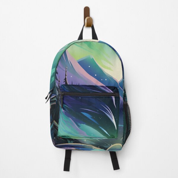 Item preview, Northern Light Aurora Borealis Scenery Mountains Rivers Trees designed and sold by NLTees.