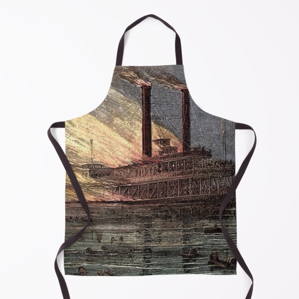 Item preview, MARITIME #43 SS Sultana Paddle Steamship Disaster - Woodcut Drawing designed and sold by DEL-Productions.