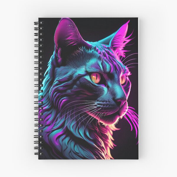 Item preview, Vaporwave Cat portrait cyberpunk aesthetic designed and sold by ChaosEdits.