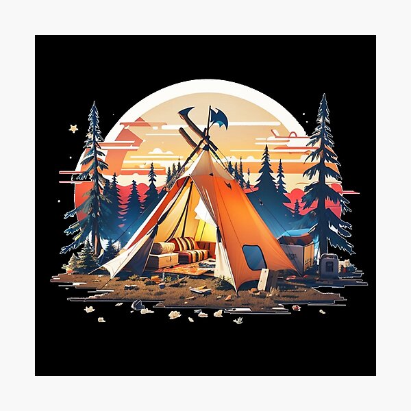 Item preview, Camping designed and sold by TrendyPalette.