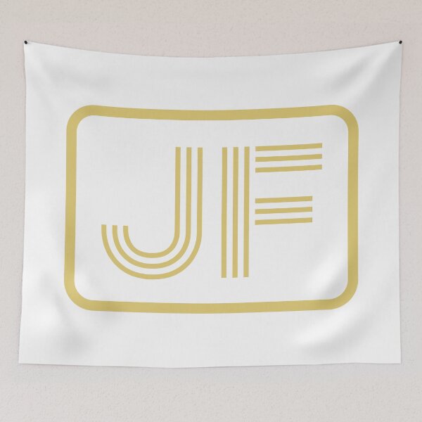 Item preview, JF Initials Gold Geometric Letters designed and sold by Jeallan Designs.