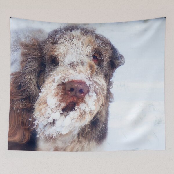 Item preview, Snow Beard Spinone designed and sold by FOLK ART FUSION by heidiannemorris.