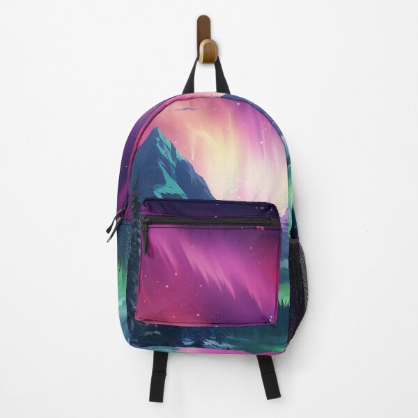 Item preview, Northern Light Aurora Borealis Scenery Mountains Rivers Trees designed and sold by NLTees.