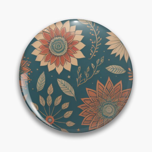Item preview, Dark Green Boho Floral Pattern designed and sold by OhMyKelley.