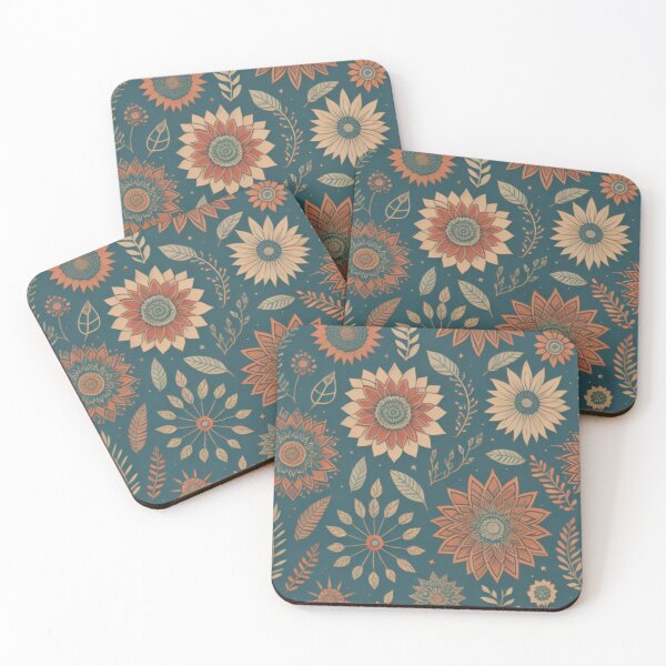 Item preview, Dark Green Boho Floral Pattern designed and sold by OhMyKelley.