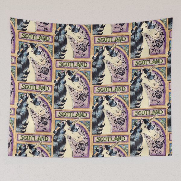 Item preview, Unicorn with rose in Scotland designed and sold by Anmioma.