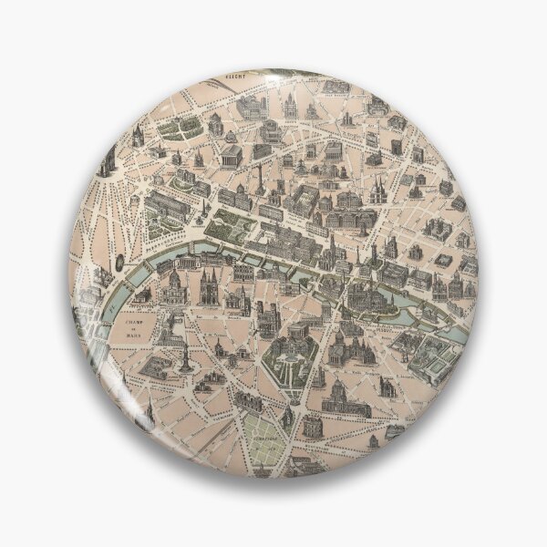 Item preview, Paris France 1878 Map Print designed and sold by VoyagerVintage.