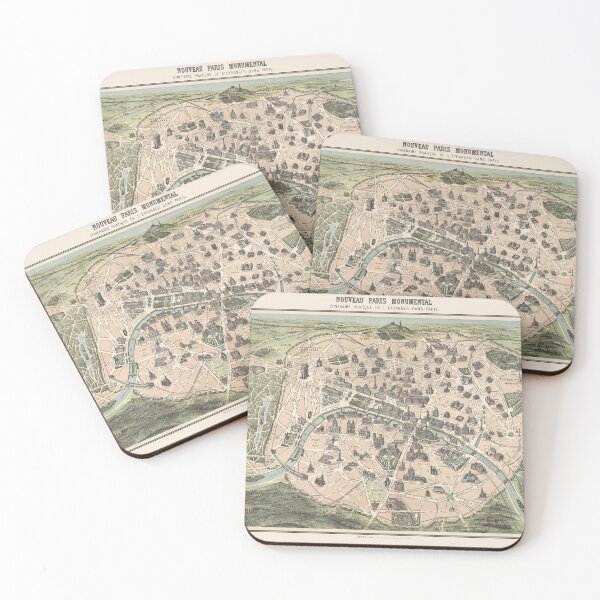 Item preview, Paris France 1878 Map Print designed and sold by VoyagerVintage.