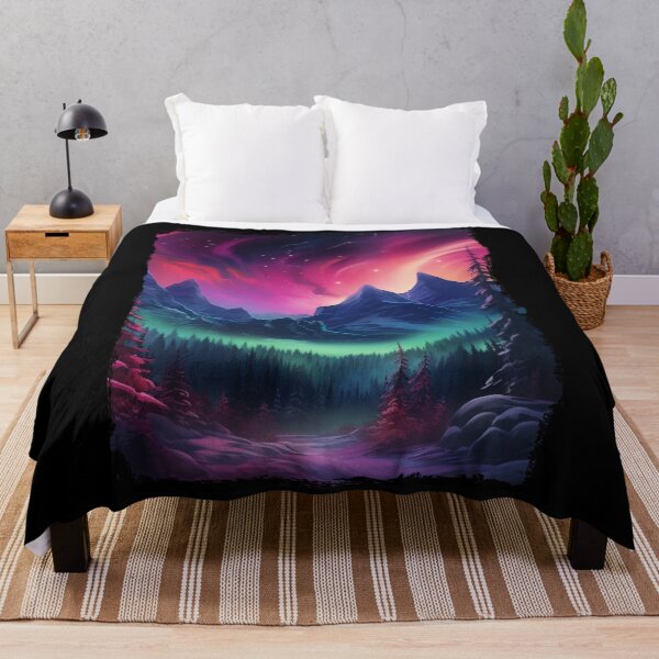 Item preview, Northern Light Aurora Borealis Scenery Mountains Rivers Trees designed and sold by NLTees.