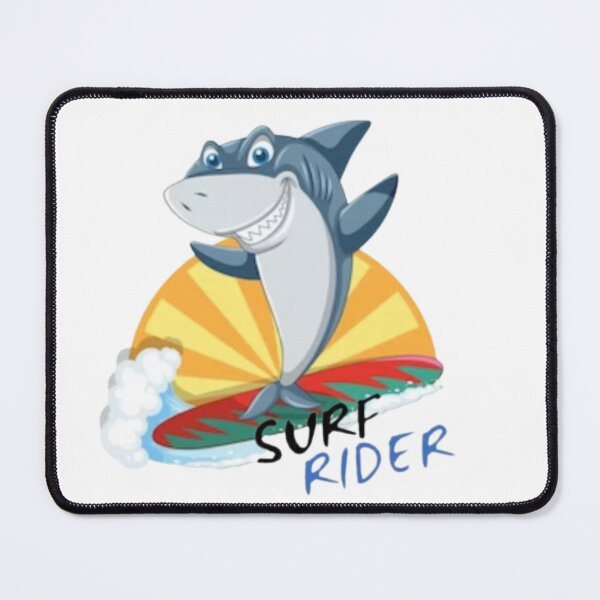Item preview, Composition Cheerful shark surfing, SURF RIDER designed and sold by MoshisooPrint.