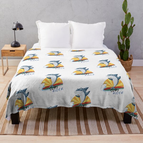 Item preview, Composition Cheerful shark surfing, SURF RIDER designed and sold by MoshisooPrint.
