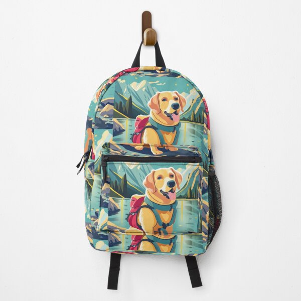 Item preview, Funny Labrador Retriever Dog Hiking Art designed and sold by Nature's Fancy.