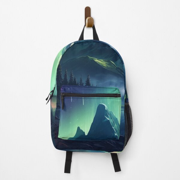 Item preview, Northern Light Aurora Borealis Scenery Mountains Rivers Trees designed and sold by NLTees.