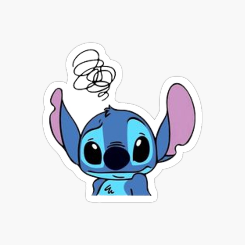 Stitch Confused Sticker for Sale by ss52