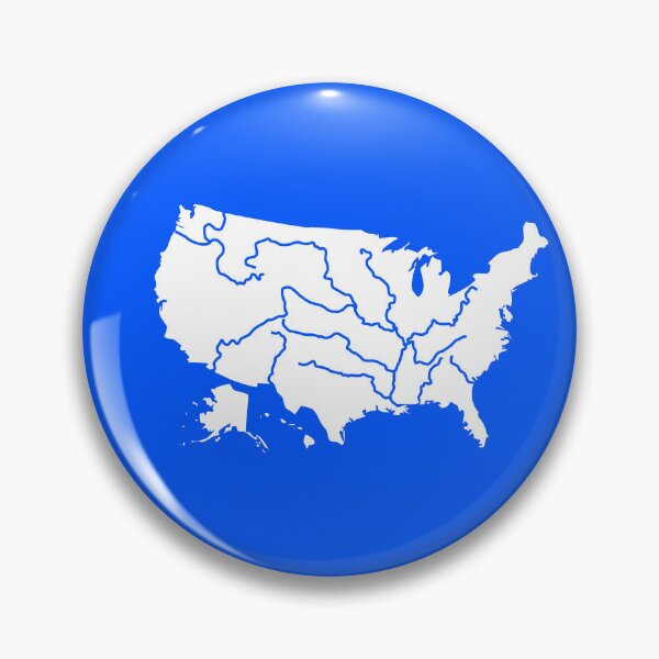 Artikelvorschau, USA Smooth River Karte entworfen und verkauft von SFFStore.