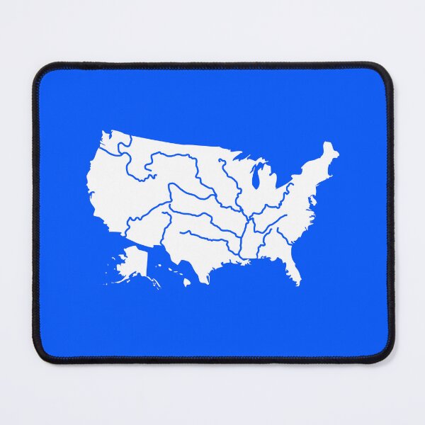 Item preview, USA Smooth River Map designed and sold by SFFStore.