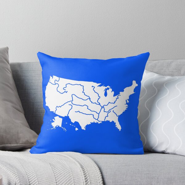 Item preview, USA Smooth River Map designed and sold by SFFStore.